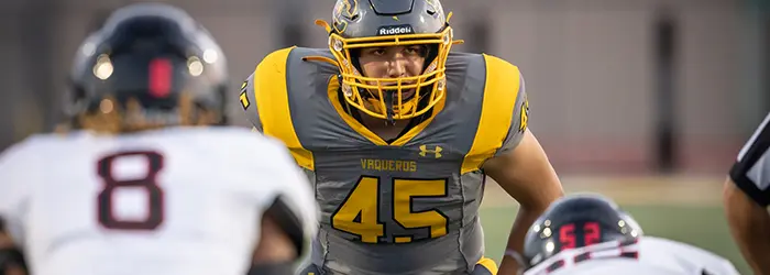 El Capitan Vaqueros Football Linebacker focused