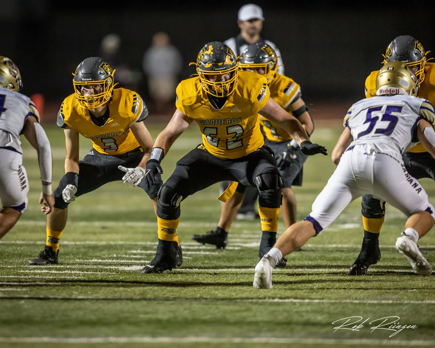 Lineman looking to make a block