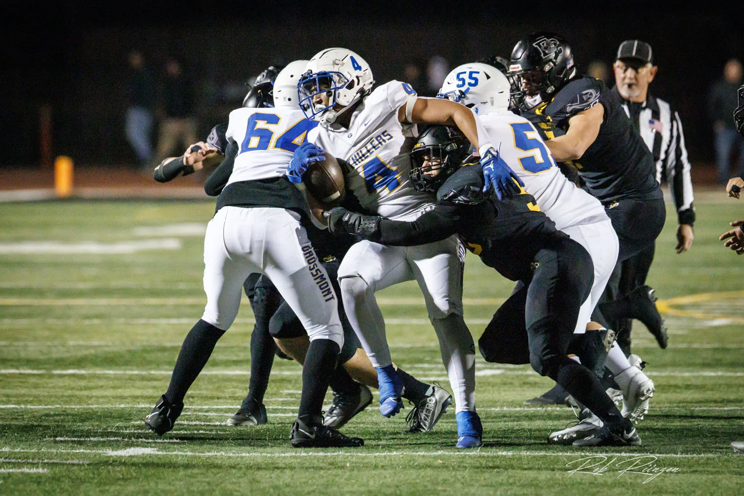 Bringing down the ball carrier