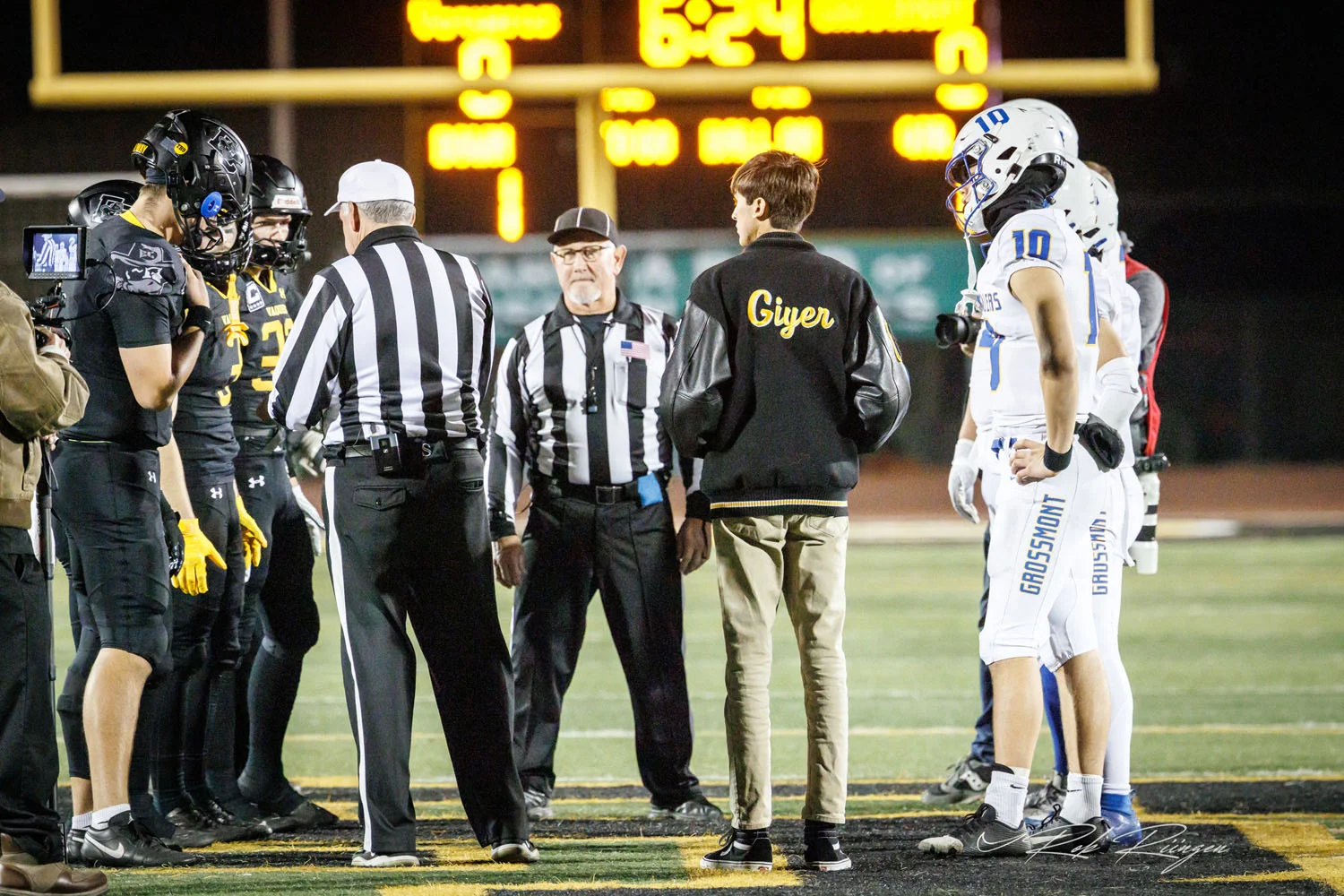 Captains at the coin toss