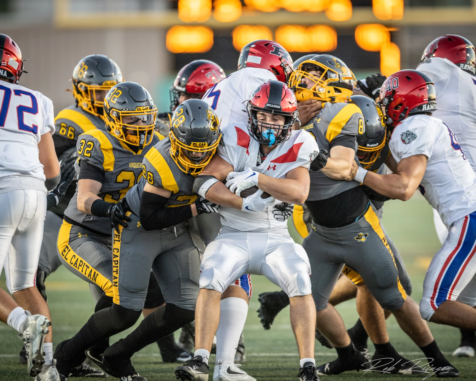Gang tackle for El Capitan against Ramona